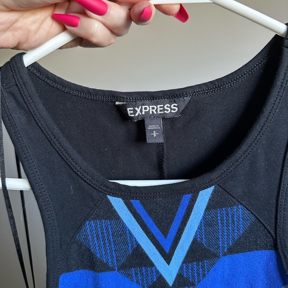 Express Geometric Short Body Con Dress Size Small - Picture 3 of 4